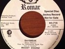 Mickey Dolenz (THE MONKEES) Daybreak 45, Rare Romar Promo '72 HARRY NILSSON