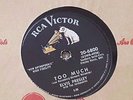 Elvis Presley Too Much - 10 inch 78 rpm record b/w Playing For Keeps  RCA Victor