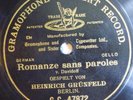 HEINRICH GRUNFELD /DAVIDOFF  / GRAMOPHONE CONCERT RECORD