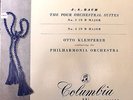 Klemperer RARE 1ED LP COLUMBIA CX NM Suites Part 2 Bach