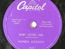 HEAR - RARE Rockabilly 78 WANDA JACKSON Baby Loves Him/ Cryin CAPITOL 3637 E-