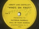 Rare 78rpm Abbott & Costello - Autographed Baseball Hall of Fame record -