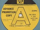 THE GLASS MENAGERIE I SAID GOODBYE TO ME PYE 7N 17615 1968 DEMO RARE FREAKBEAT