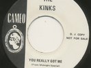 KINKS on Cameo —YOU REALLY GOT ME— garage rock 45 EP | WHITE LABEL PROMO | NM