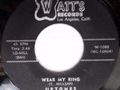 UPTONES doowop 45 WEAR MY RING / TAKEN FOR A RIDE mint minus e0521