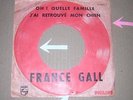 FRANCE GALL - POCHETTE SEULE - jukebox 45t - philips 373914 - oh quelle famille