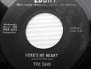 THE SAMS soul doowop r&b 45 HERE'S MY HEART b/w PLEASE COME ON BACK e0587
