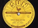 HEAR Rock N Roll 78 JERRY LEE LEWIS Great Balls Of Fire SUN 281 Hank Williams