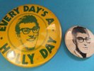 2 Rare Vintage Buddy Holly Rock and Roll Band 60s Collectable Pins Badges
