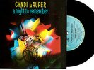 CYNDI LAUPER - A NIGHT TO REMEMBER - RARE PROMO 7