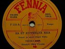Thora Neil Virta Sä Et Kyyneltä Nää / Jää Hyvästl Armas Finnish 78 Fennia F115