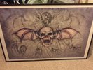 Avenged Sevenfold Book of Nightmares Poster Lithograph A7X Deathbat Rare Limited