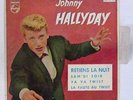Johnny Hallyday 45 tours EP Pressage espagnol Retiens la nuit Vinyl BLEU