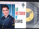 ELVIS PRESLEY,Le retour d'Elvis.RARE FRENCH EP.RCA Yellow label.Army cover