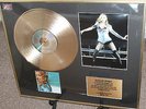MADONNA RAY OF LIGHT GOLD DISC LP / CD ALBUM & PHOTO DISPLAY & COA HUGE AWARD