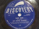 ART PEPPER QUARTET Surf Ride / Holiday Flight Rare 78 rpm record Discovery VG++