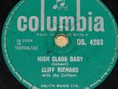 CLIFF RICHARD   HIGH CLASS BABY b/w MY FEET   COLUMBIA 78 RPM E EXCELLENT GRADE