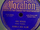 BUMBLE BEE SLIM VOCALION 03506 BLUES 78 RPM RECORD E/E-