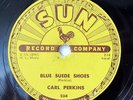 CARL PERKINS-BLUE SUEDE SHOES /HONEY DON'T ON SUN ROCKABILLY ROCK N ROLL 78RPM