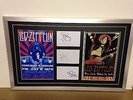 Led Zeppelin Hand Signed/Autographed Cards with Photograph & COA