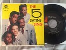 5 SATINS SING picture sleeve 45 EP on black EMBER Pressing OLD /NEW Stock NM-