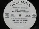 BOZ SCAGGS Paramount Theater 1974 US PROMO Only Double LIVE LP KSAN Steve Miller