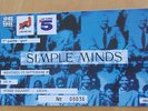 billet ticket de concert Simple Minds 20/09/89 Liévin invitation excellent état