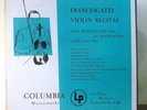 Zino Francescatti Violin Recital Columbia ML 4319 6 eye Masterworks Mono DJ EX