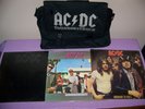 AC/DC  Vinyl  LP Set Of 3 & Carrying Bag Lps Dirty Deeds, Back In Black, Highway