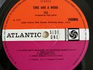 YES - TIME AND A WORD - RARE U.K. PLUM / RED ATLANTIC with LYRICS INSERT
