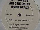 Dodge 1959 Promo LP Radio Spots Advertising Announcements Commercials Red Vinyl