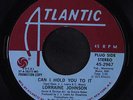 LORRAINE JOHNSON: Can I Hold You To It / Mono 45 (dj) Soul