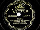 MILDRED BAILEY on EXCELLENT 1931 Victor 22874 - Home / Too Late