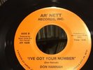 DON HANNAH 45 I've Got Your Number RARE PRIVATE MODERN SOUL Near Mint NOS STOCK