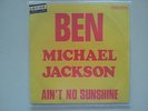 Michael Jackson - Ben/ Ain't no sunshine 7'' Single BELGIUM