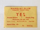 Rare YES 1970 UK Concert TICKET Gig Stub England Jon Anderson
