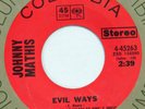 JOHNNY MATHIS Evil Ways COLUMBIA 45 soul funk breaks 1970 7” NM