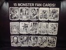 1964 JACK DAVIS MONSTER CARD SHEET FROM DRACULA'S HITS GENE MOSS RECORD LP