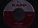 FIREBALLS: I Don't Know / Fireball 45 rare Rockabilly