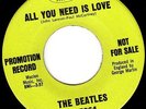 BEATLES DJ 45 of ALL YOU NEED IS LOVE & RICH MAN - ORIGINAL 1967 PROMO - HEAR