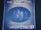 THE WHO Live  Collector's Item very rare vinyl LP live USA 1971 Pete Townshend
