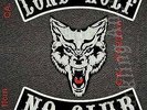 Lone Wolf No Club Rückenpatch, Aufnäher
