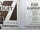 RARITÄT // Nr.; 265 von 300 // Fad Gadget // Live in Hamburg 1984