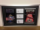 Led Zeppelin Hand Signed/Autographed Cards with Photograph & COA