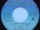 RUSH Closer to the heart / Madrigal NM CANADA ORIG 1977 Anthem 45 Vinyl