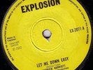 DERRICK HARRIOTT/SKINHEAD REGGAE/EXPLOSION 45/LET ME DOWN EASY - VERSION..EX