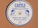 c 78 RPM Abbott & Costello Castle 1253 in E