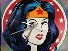 New cut  Wonder Woman Clock design. Painted records vinyls. Made in Australia