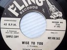 TONY COSMO teen r&b bop 45 Pony Tail Annie & Crew Cut Joe  Wise To You VG++ F786