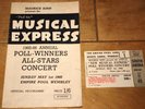 BEATLES ROLLING STONES WHO SMALL FACES NME POLLWINNERS PROGRAMME 1966 W/ TICKET